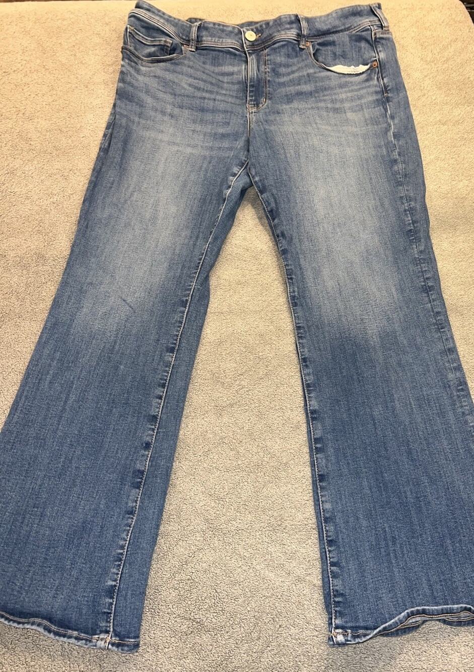 American Eagle Ne(x)t Level Stretch Kick Boot Jeans Medium Wash Size 20 Regular